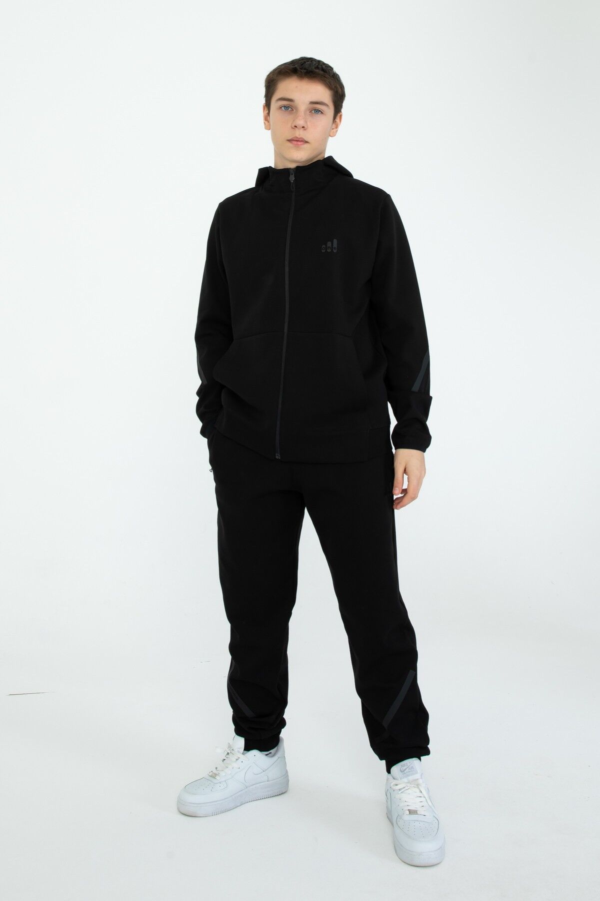 ERKEK/KIZ FERMUARLI ÇİFT CEP DETAYLI KAPÜŞONLU EŞOFMAN TAKIM