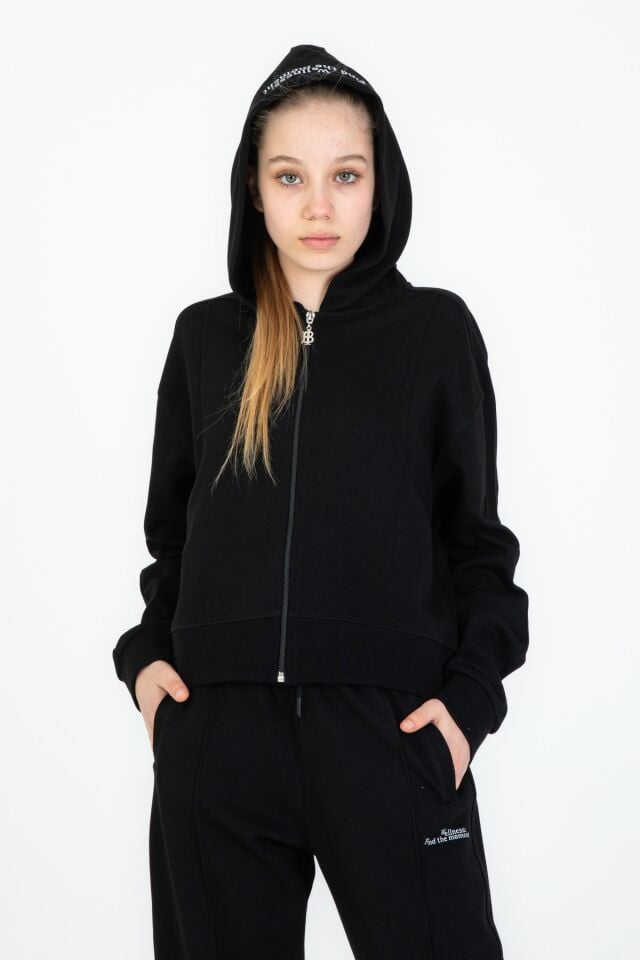 Black One 9-14 Yaş Kız Çocuk Sweat ve Bol Pantolon Takımı – Rahat Günlük Kombin