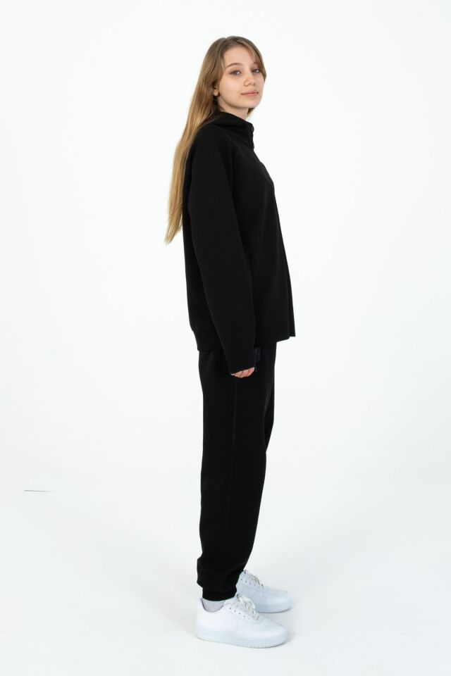 ERKEK/KIZ ÇOCUK KAPÜŞONLU LİKRALI EŞOFMAN TAKIM