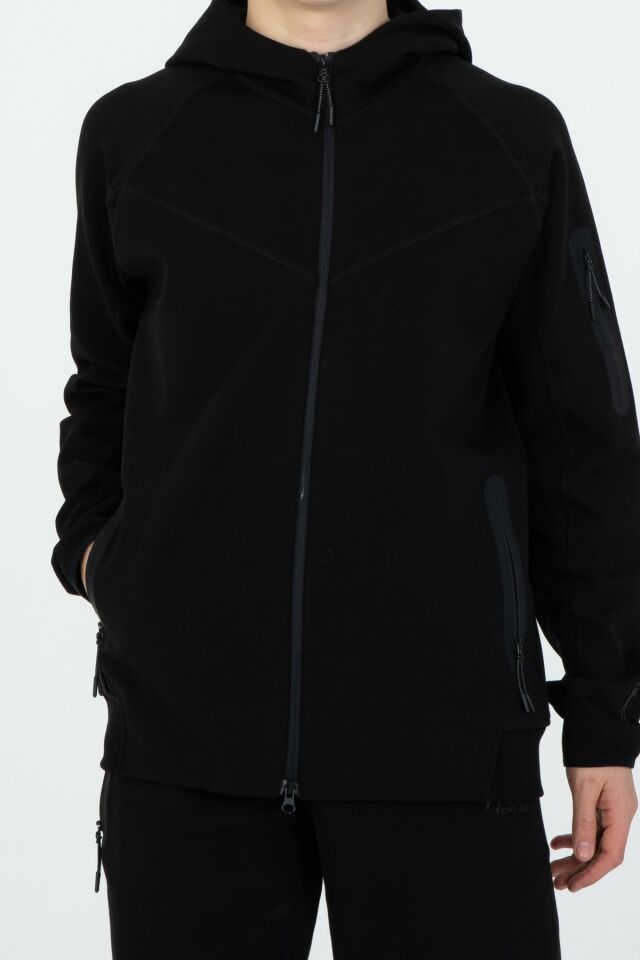 ERKEK/KIZ ÇOCUK KAPÜŞONLU LİKRALI EŞOFMAN TAKIM