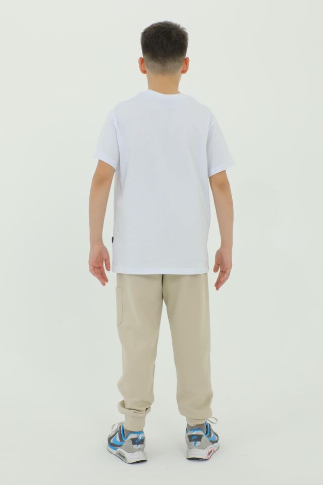 Bisiklet Yaka Erkek Çocuk Baskı Detaylı Eşofman Takımı