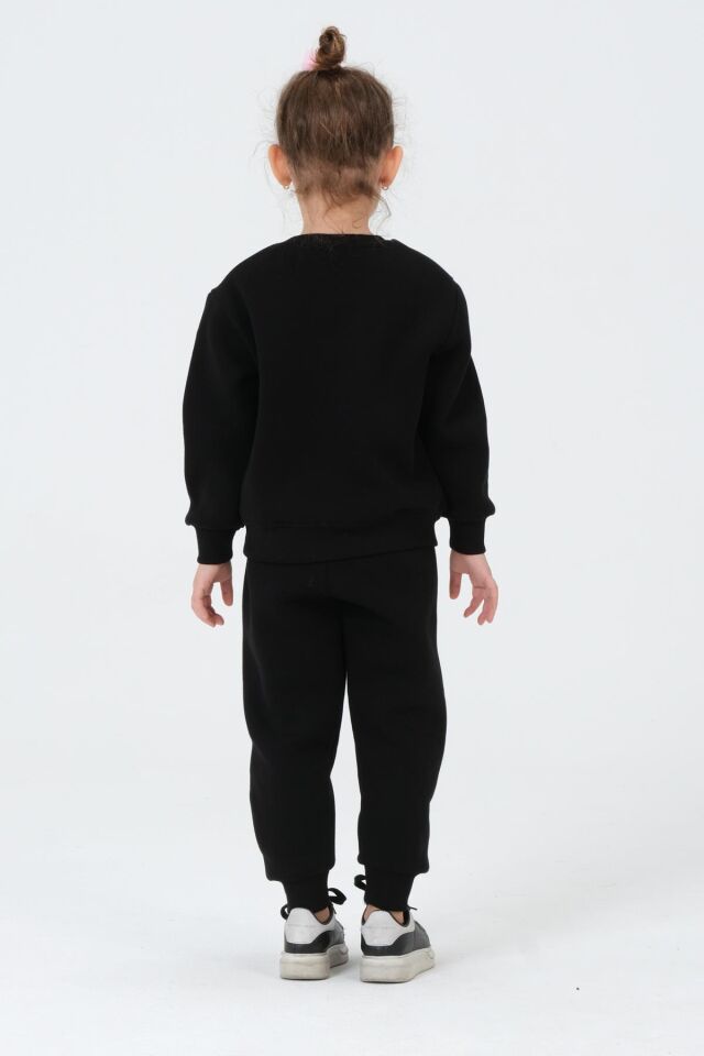 Kız Çocuk Bisiklet Yaka Eşofman Takımı