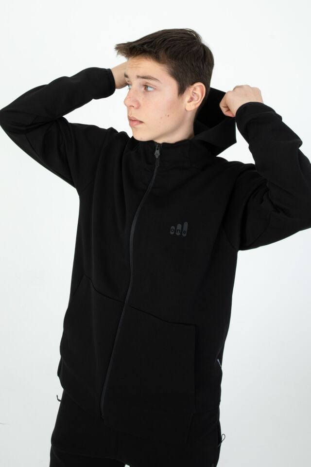 ERKEK/KIZ FERMUARLI ÇİFT CEP DETAYLI KAPÜŞONLU EŞOFMAN TAKIM