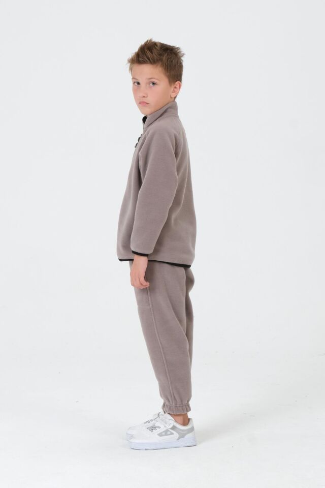 Erkek Çocuk Polar Kumaş Takım GRİ - 2-3 Yaş