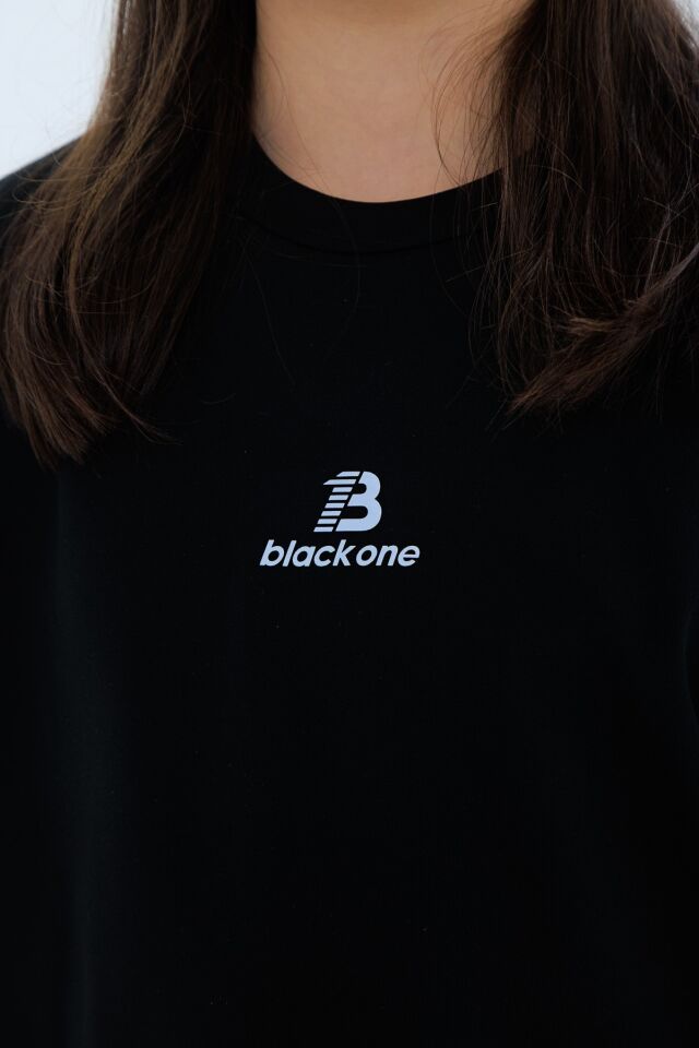 Black One Kız Çocuk Şerit Detaylı Salaş Sweat ve Tayt Spor Takım – Rahat Kesim, Yumuşak Kumaş KOYU SİYAH - 11-12 Yaş