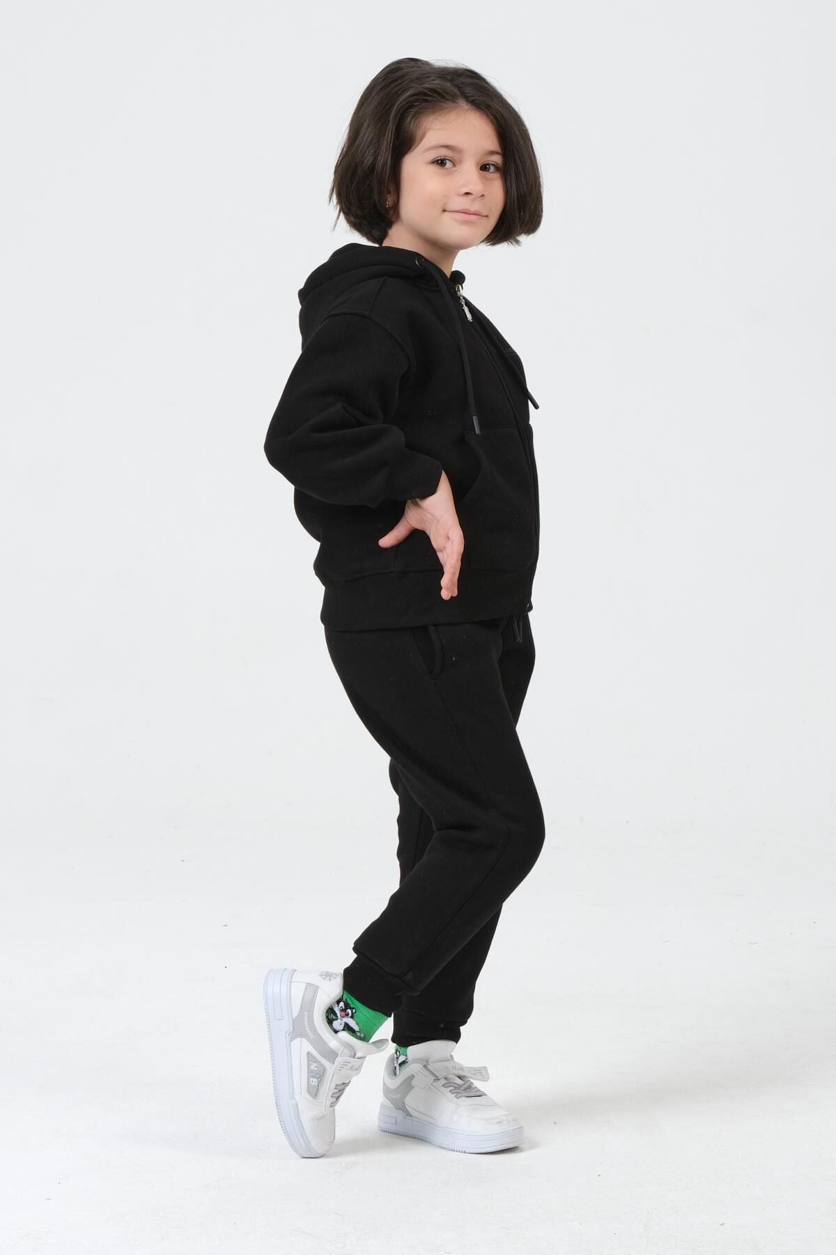 Kız Çocuk Kapüşonlu Eşofman Takımı