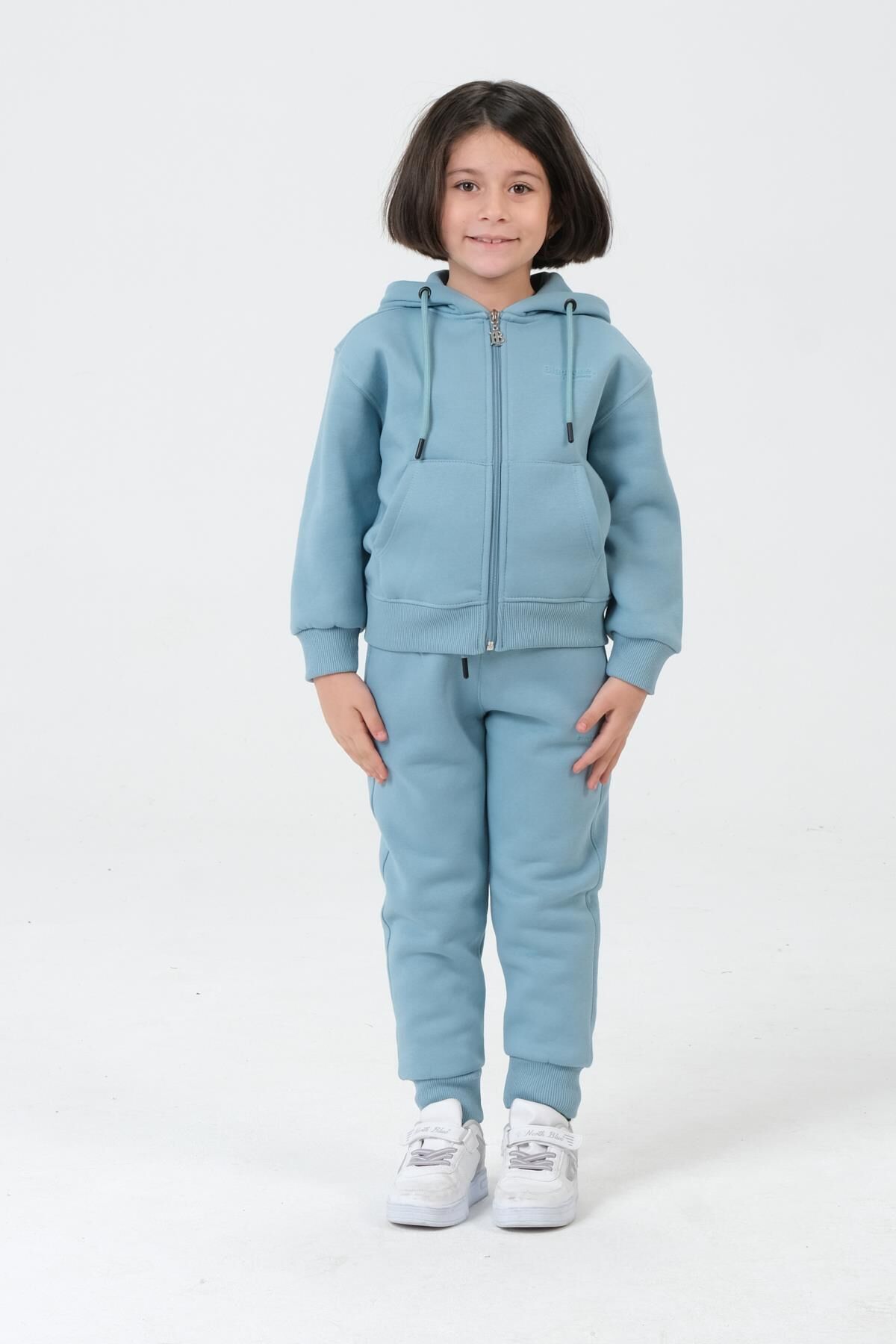 Kız Çocuk Kapüşonlu Eşofman Takımı COMEO BLUE - 2-3 Yaş