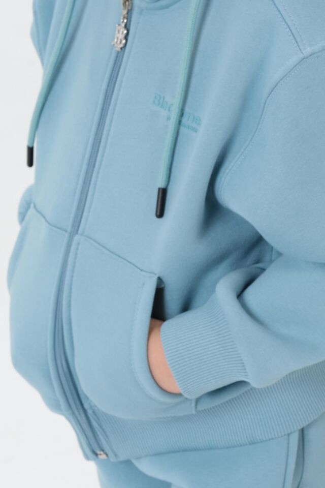 Kız Çocuk Kapüşonlu Eşofman Takımı COMEO BLUE - 2-3 Yaş