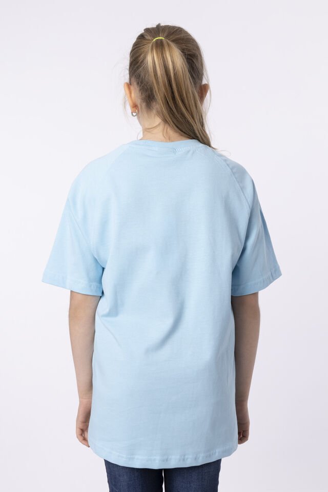 %100 PAMUK SÜPREM KUMAŞTAN ENJEKSİYON BASKILI KIZ ÇOCUK T-SHIRT YAZLIK BİSİKLET YAKA BLACK ONE 9-10 Yaş - LACİVERT