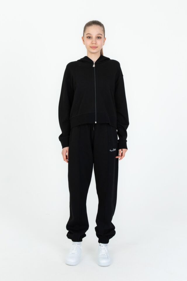 Black One 9-14 Yaş Kız Çocuk Sweat ve Bol Pantolon Takımı – Rahat Günlük Kombin