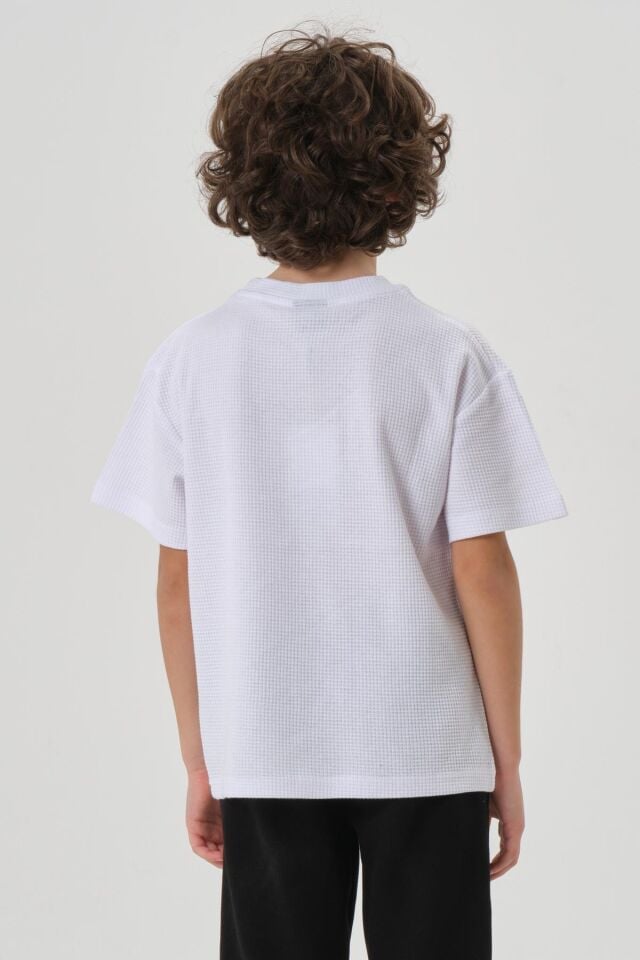 Erkek Çocuk Waffle Kumaş Yazlık T-Shırt