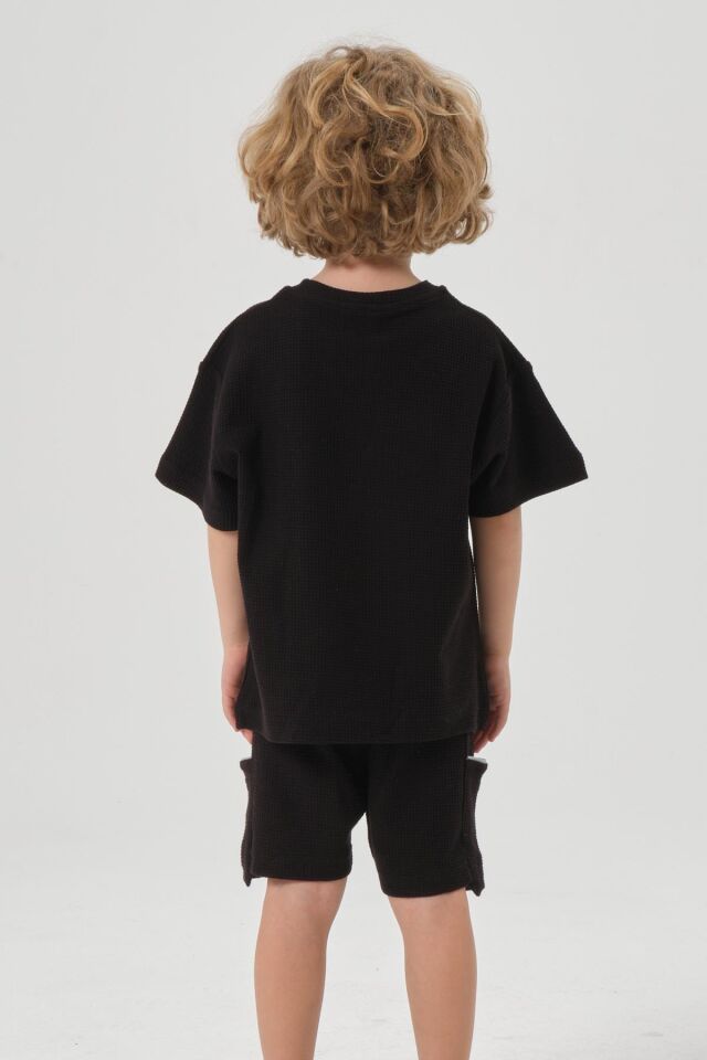 Erkek Çocuk Penye Waffle Kumaş Alt Üst Takım