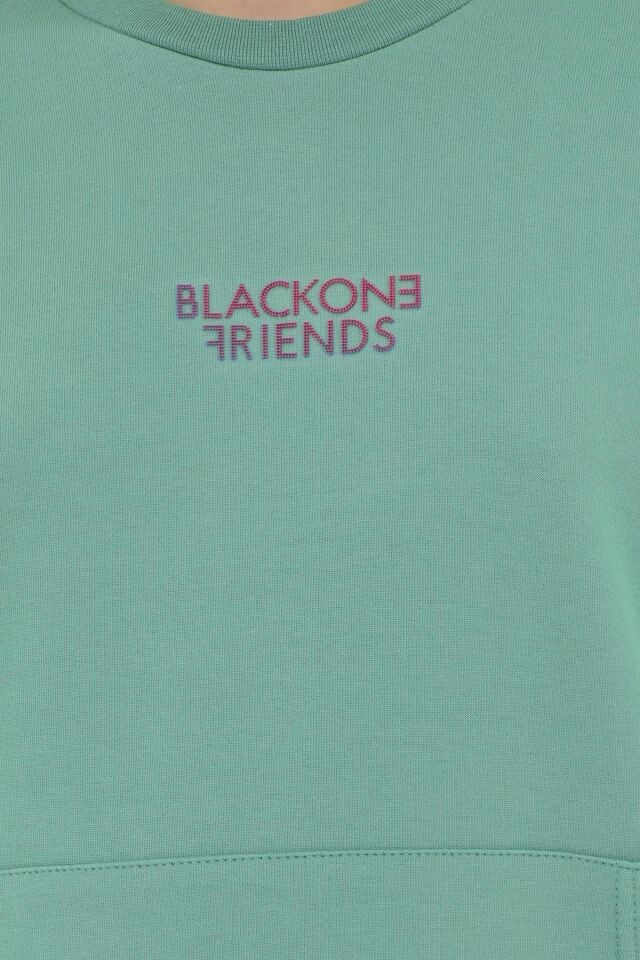 Kız Çocuk Bisiklet Yaka Baskı Detaylı Ayarlanabilir Lastik Bel Eşofman Takımı YEŞİL - 12-13 Yaş