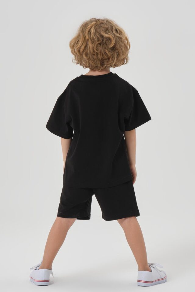 Erkek Çocuk Alt Üst Bisiklet Yaka Şort Takımı