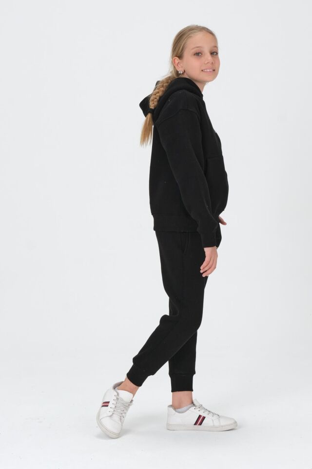 Kız Çocuk Kapüşonlu Eşofman Takımı