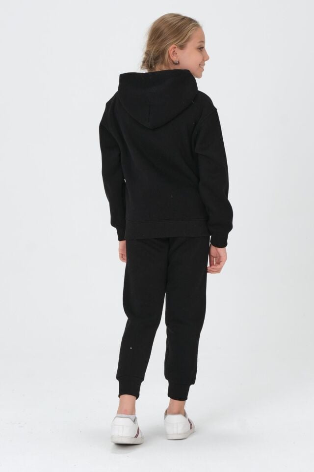 Kız Çocuk Kapüşonlu Eşofman Takımı