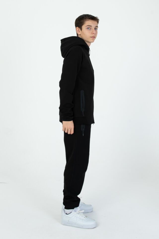 ERKEK/KIZ ÇOCUK KAPÜŞONLU LİKRALI EŞOFMAN TAKIM