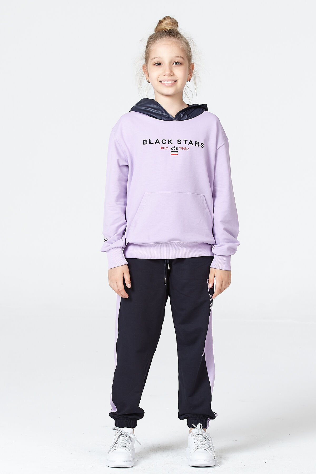 Kız Çocuk Şardonsuz 2 İplik Spor Eşofman Takımı – Normal Kalıp Mevsimlik 12-13 Yaş - LİLA