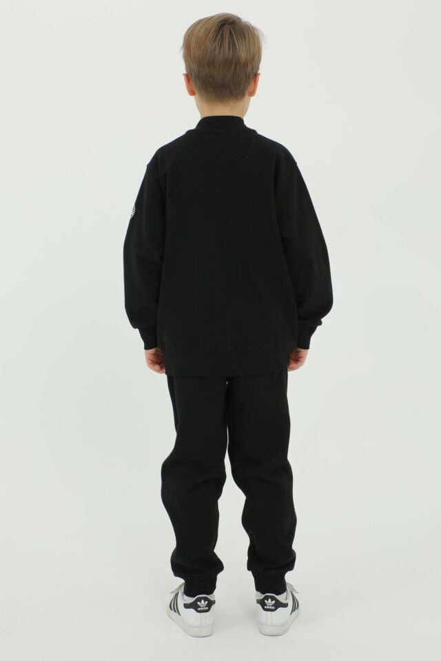 Bisiklet Yaka Erkek Çocuk T-Shırt Baskı Detaylı 3 Lü Eşofman Takımı