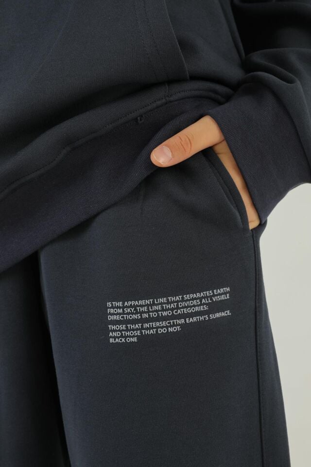 Kapüşonlu Baskı Detaylı Çelikli İnterlok Kumaştan Basic Kız Çocuk Eşofman Takımı