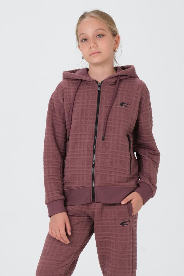 Kız Çocuk Kapüşonlu Eşofman Takımı MÜRDÜM - 9-10 Yaş