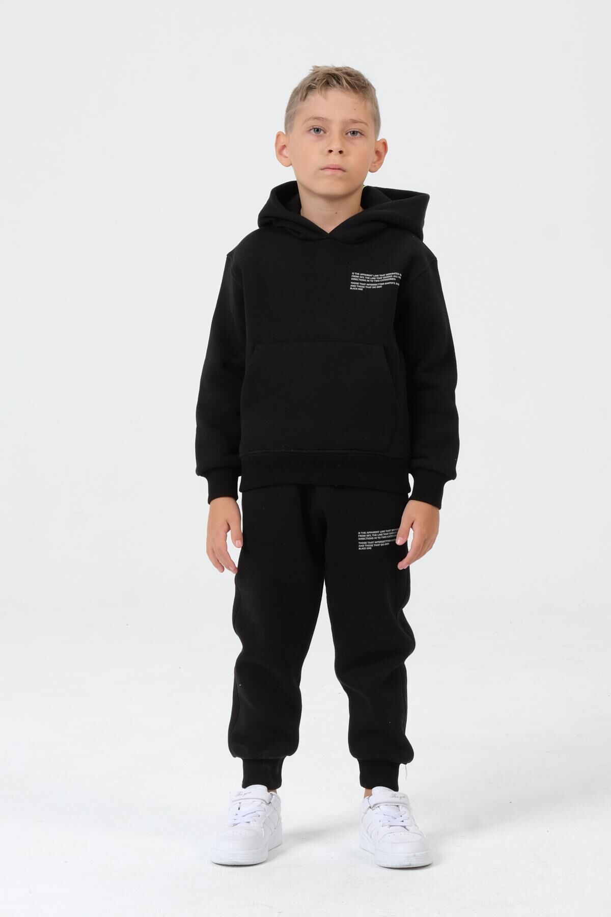 Erkek Çocuk Kapüşonlu Çocuk Eşofman Takımı