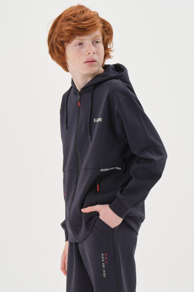 Kapüşonlu Ayarlanabilir Bel Lastikli Çift Cepli Erkek Eşofman Takımı