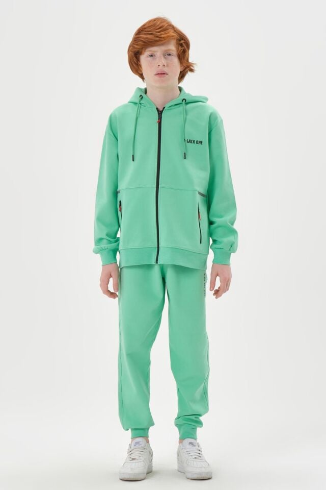 Kapüşonlu Ayarlanabilir Bel Lastikli Çift Cepli Erkek Eşofman Takımı SPRİNG BUD - 10-11 Yaş