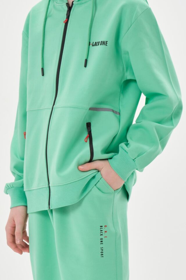 Kapüşonlu Ayarlanabilir Bel Lastikli Çift Cepli Erkek Eşofman Takımı SPRİNG BUD - 10-11 Yaş