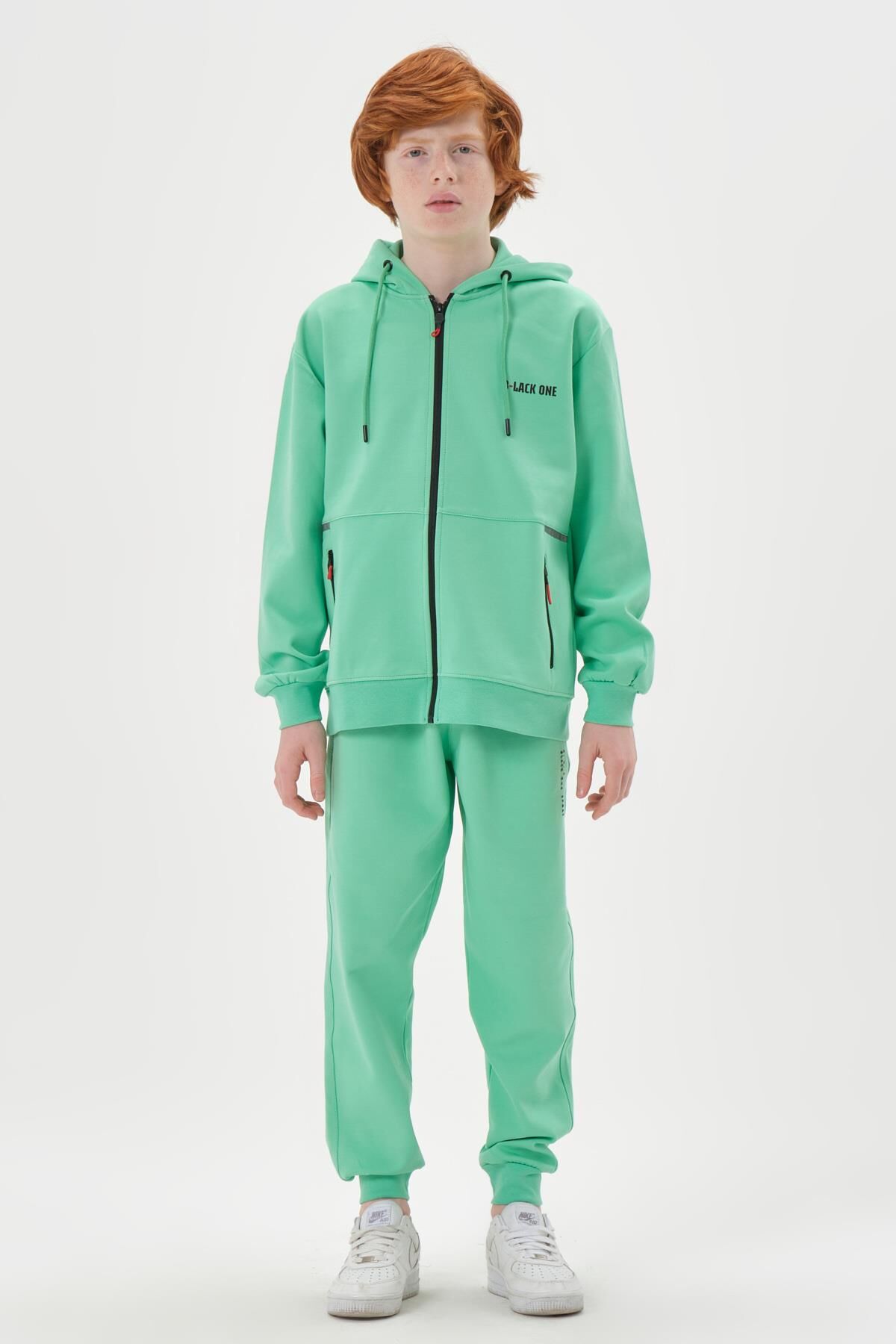 Kapüşonlu Ayarlanabilir Bel Lastikli Çift Cepli Erkek Eşofman Takımı SPRİNG BUD - 12-13 Yaş