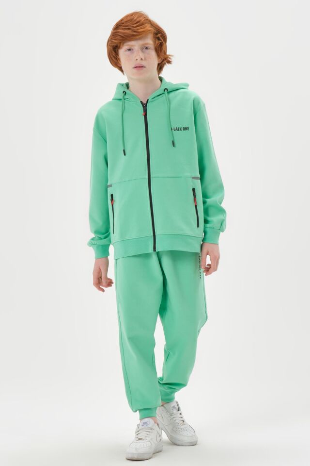 Kapüşonlu Ayarlanabilir Bel Lastikli Çift Cepli Erkek Eşofman Takımı SPRİNG BUD - 12-13 Yaş