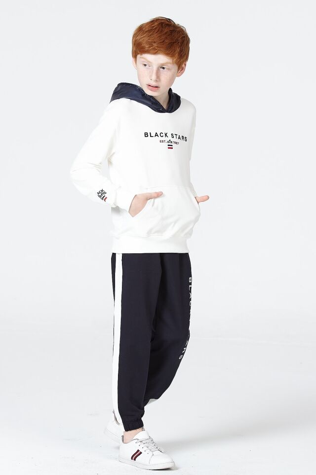 Erkek Çocuk Şardonsuz 2 İplik Spor Eşofman Takımı – Normal Kalıp Mevsimlik 14-15 Yaş - EKRU