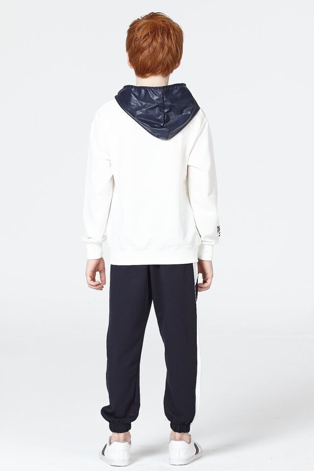 Erkek Çocuk Şardonsuz 2 İplik Spor Eşofman Takımı – Normal Kalıp Mevsimlik 8-9 Yaş - EKRU