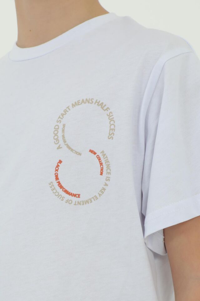 Bisiklet Yaka Erkek Çocuk Baskı Detaylı Eşofman Takımı