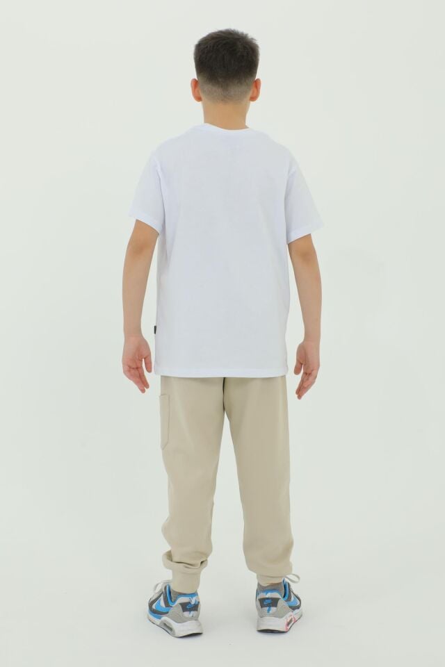 Bisiklet Yaka Erkek Çocuk Baskı Detaylı Eşofman Takımı