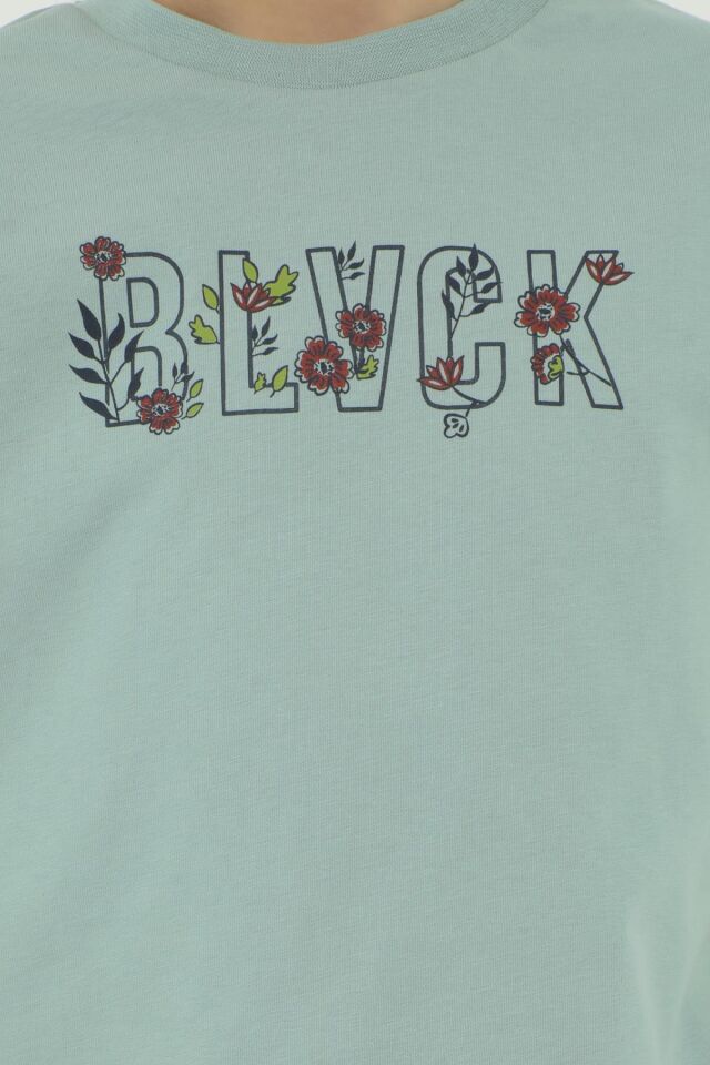 Bisiklet Yaka Baskı Detaylı Çiçekli Kız Çocuk Alt Üst Takım ÇAĞLA - 5-6 Yaş