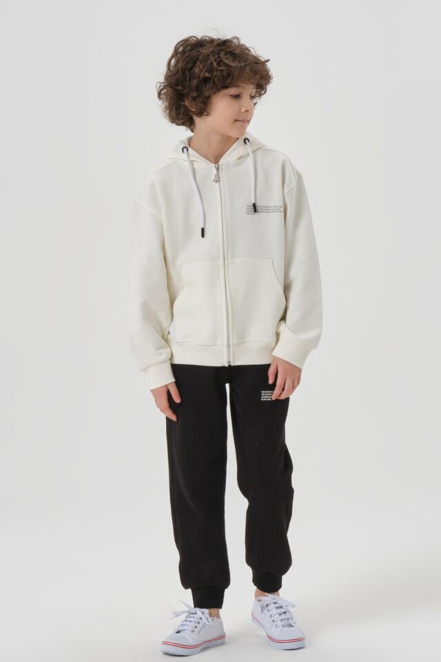 Likrasız Mevsimlik Erkek Çocuk Eşofman Takımı EKRU - 8-9 Yaş