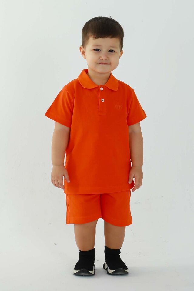 POLO YAKA ERKEK ÇOCUK ALT ÜST ŞORTLU TAKIM