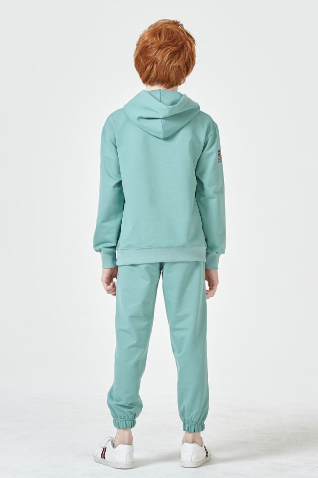 Erkek Çocuk Şardonsuz 2 İplik Baskılı Kapüşonlu Spor Eşofman Takımı – Normal Kalıp 10-11 Yaş - ÇAĞLA