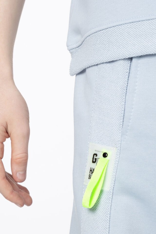 Kapüşonlu Kısa Kollu Kordon Detaylı Erkek Çocuk Alt Üst Takım 8-9 Yaş - SOLUK MAVİ