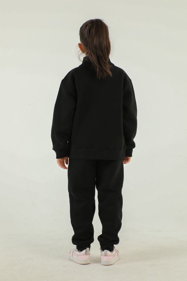 Dik Yaka Baskı Detaylı Eşofman Takım