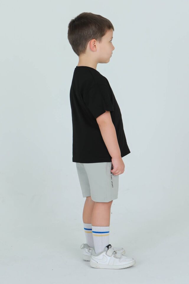 BİSİKLET YAKA ŞORTLU ERKEK ÇOCUK EŞOFMAN TAKIMI