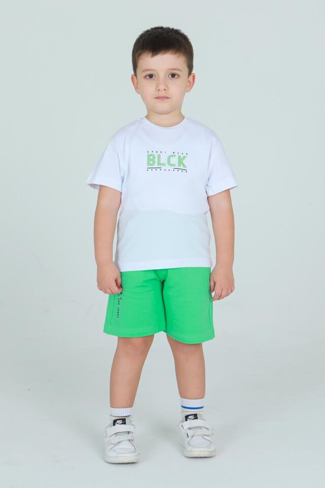 BİSİKLET YAKA ŞORTLU ERKEK ÇOCUK EŞOFMAN TAKIMI