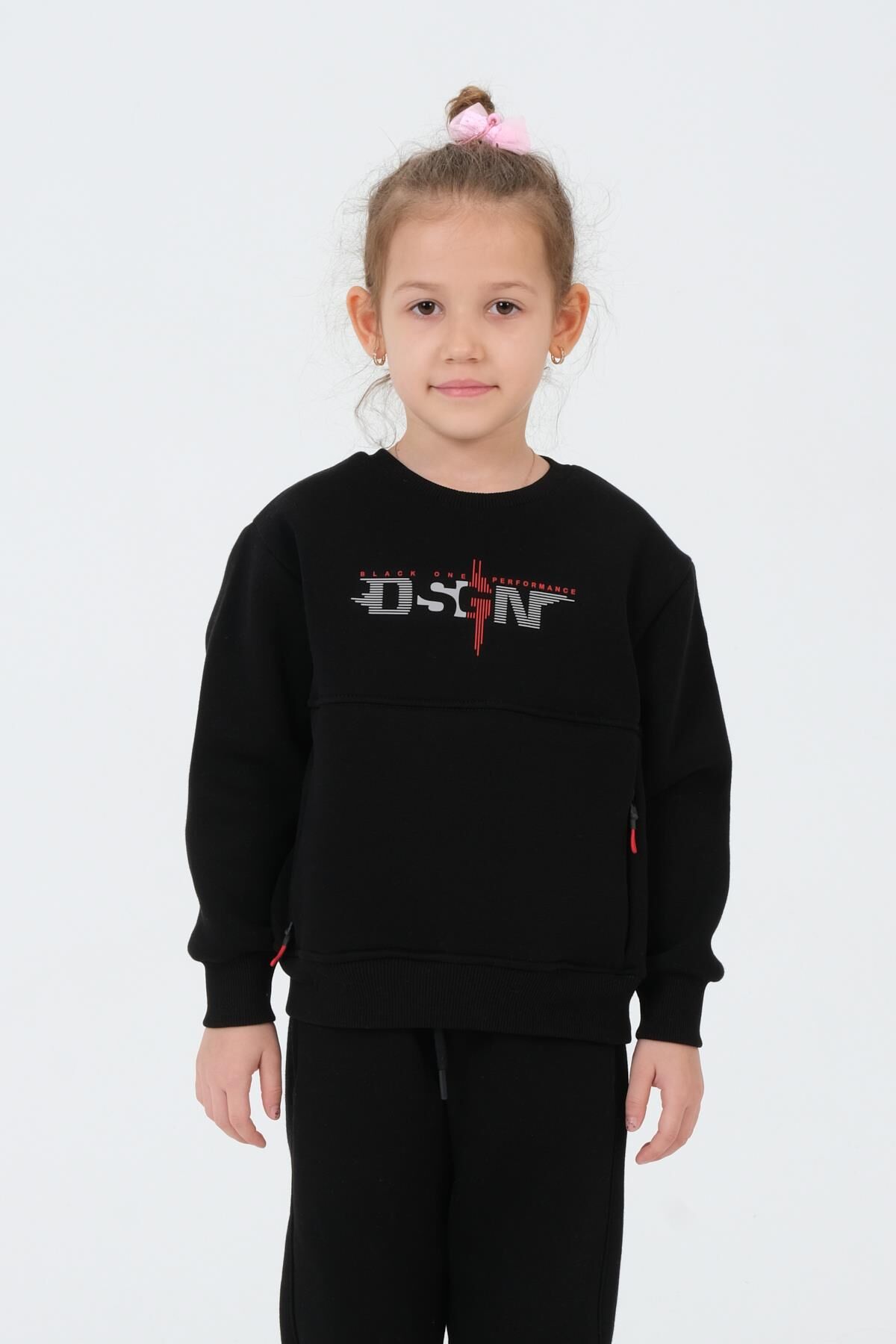 Kız Çocuk Bisiklet Yaka Eşofman Takımı